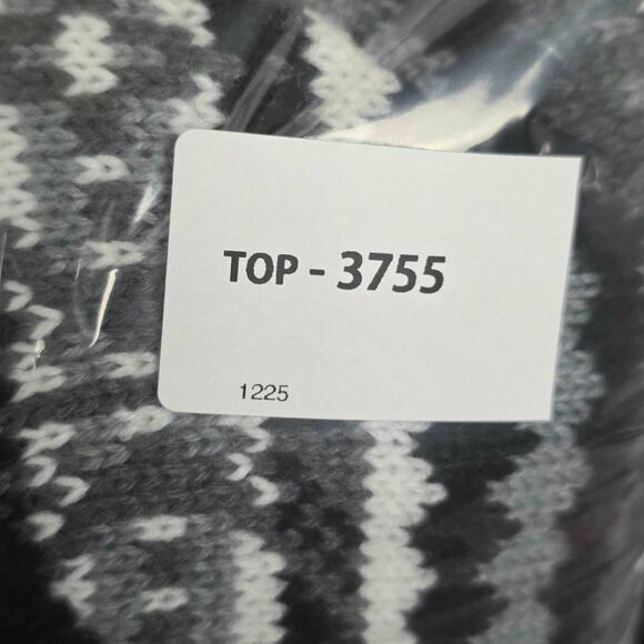 Carbon Men’s Sweater Large Black Gray Knit Pullover Crewneck Patterned Soft Acry - Picture 6 of 6